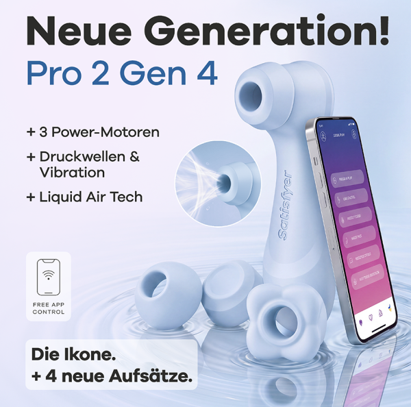 Satisfyer Pro 2 Generation 4 Connect App, Serene Blue