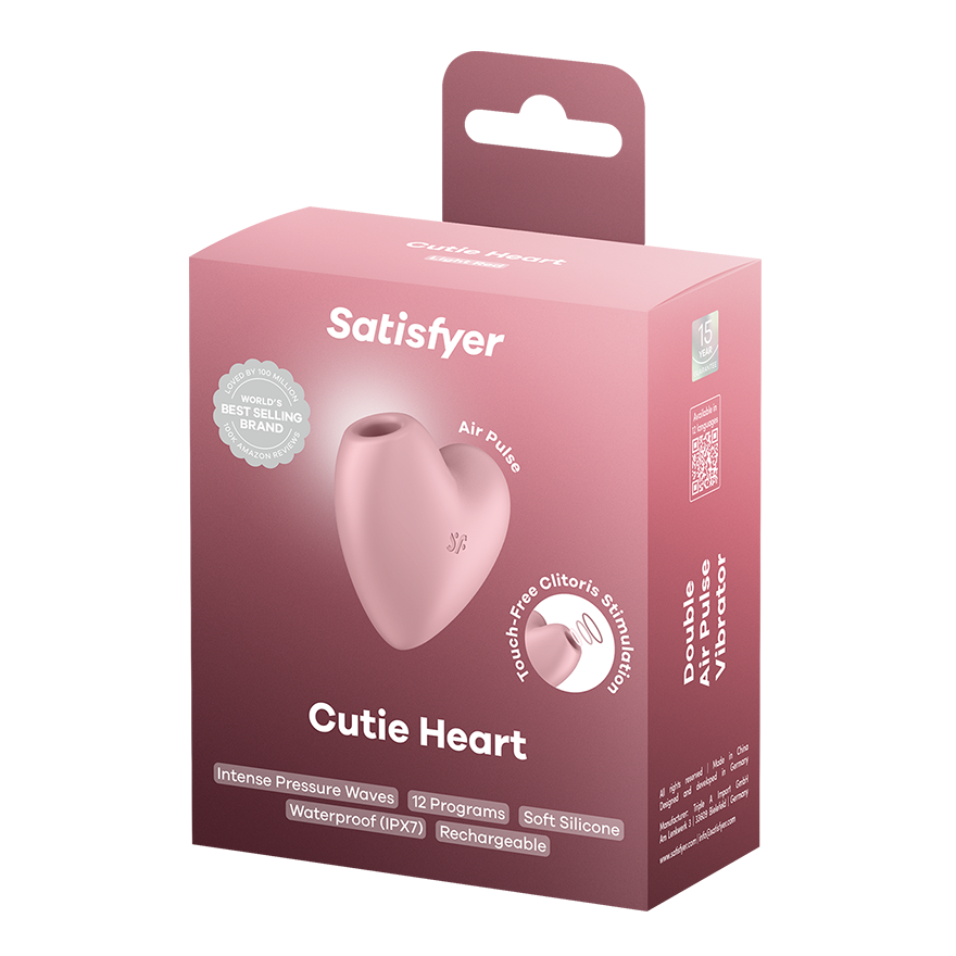 Satisfyer Cutie Heart - Stimulateur Clitoridien AIR PULSE + Vibration - Bleu - Neuf - Silicone/ABS