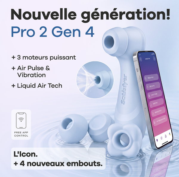 Satisfyer Pro 2 Generation 4 Connect App, Serene Blue