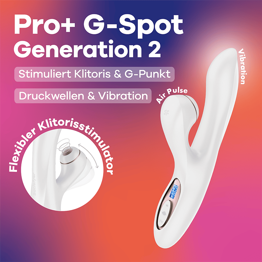 Pro+ G-Spot Generation 2 Vibrator samt Klitorisstimulation | Satisfyer DE |  Satisfyer DE