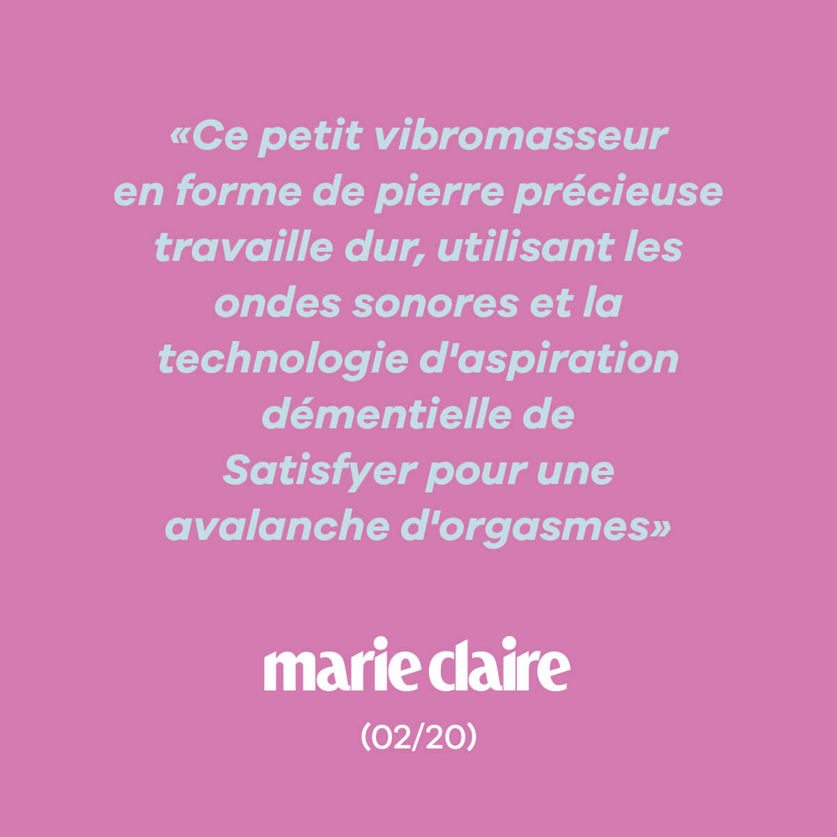 satisfyer Marie Claire magazine critiques