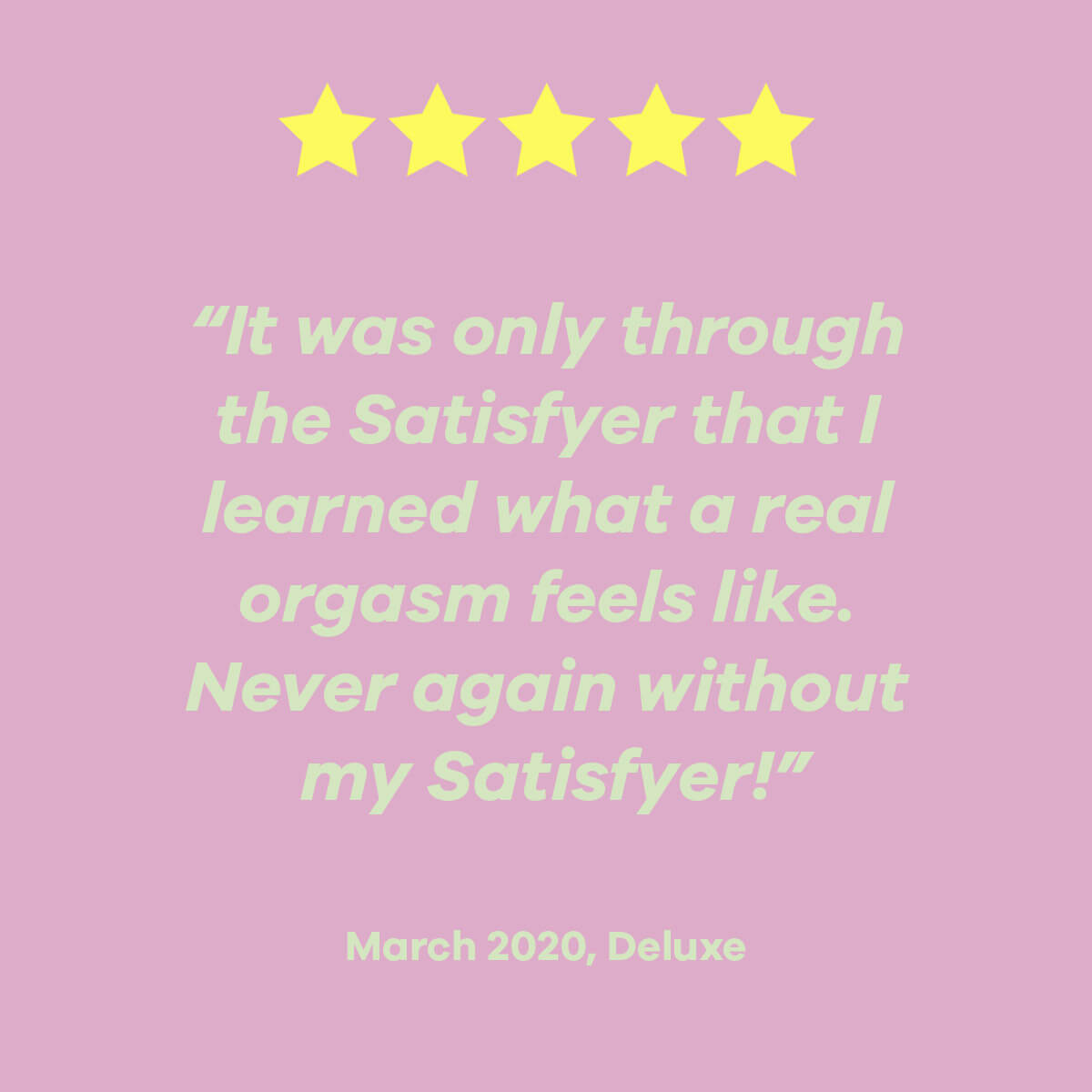 Satisfyer Deluxe Customer Reviews
