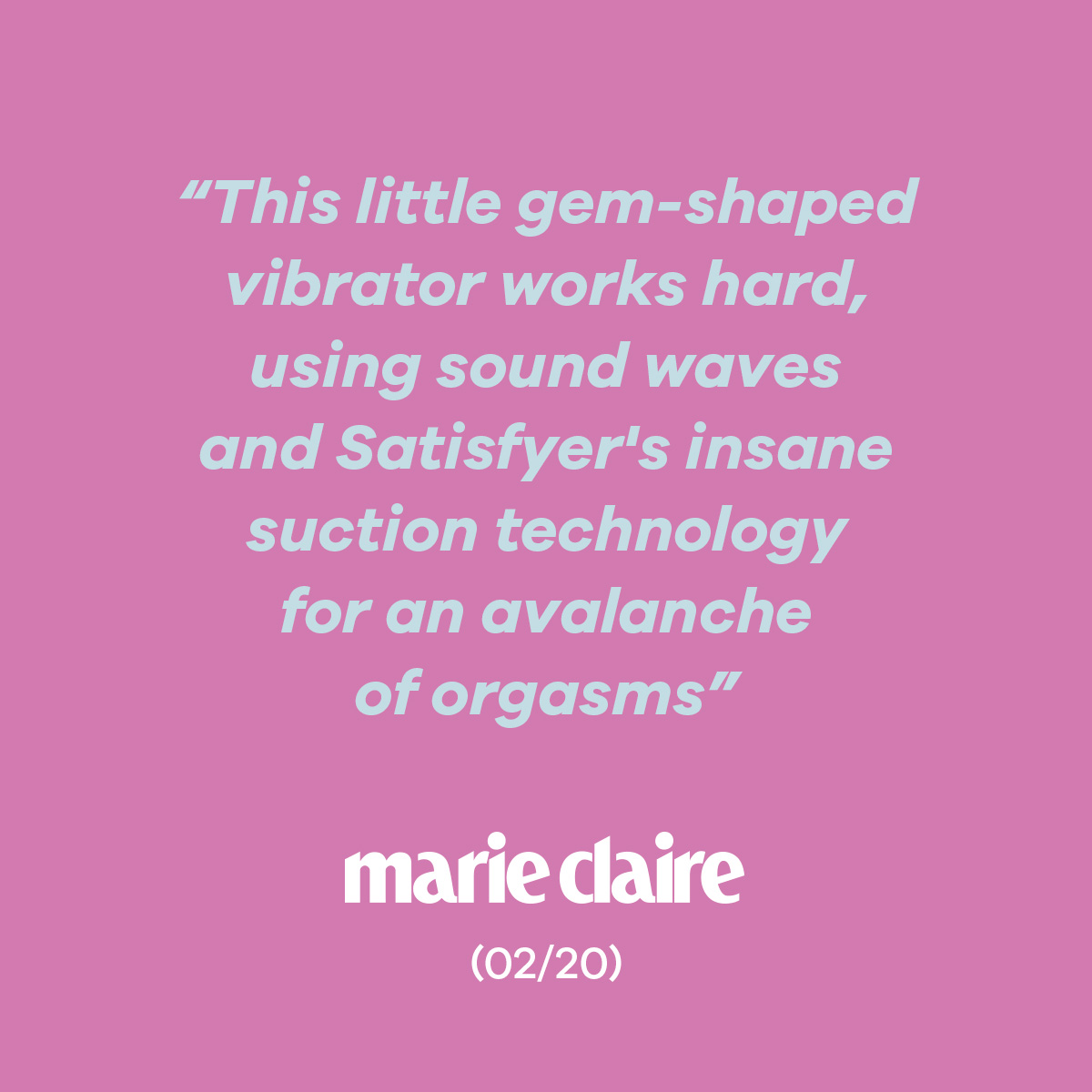 Satisfyer Marie Claire Magazine Reviews
