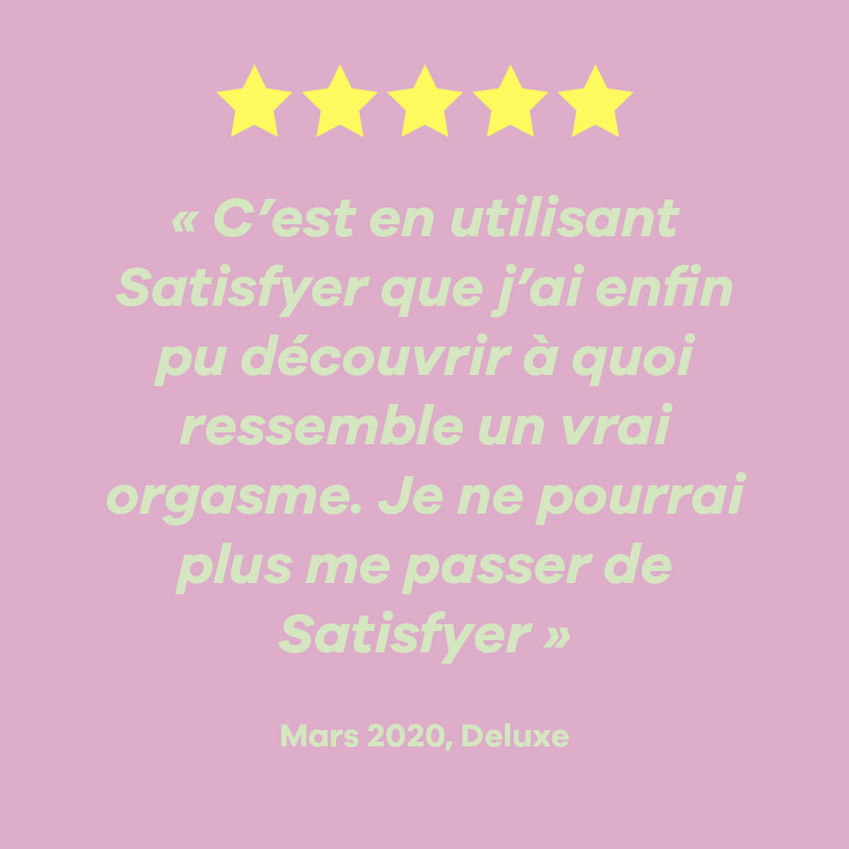 Satisfyer Deluxe Avis des Clients